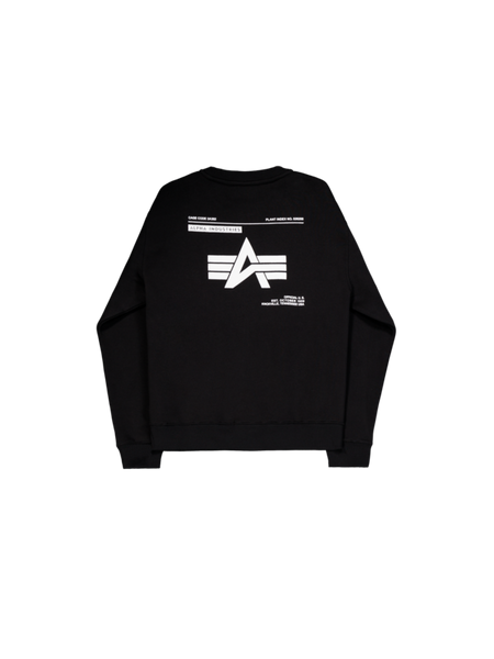 Sweat-shirt  de Alpha Industries - Label Sweatshirt Backprint - S à 3XL - pour Homme - noir - alpha industries - View 2