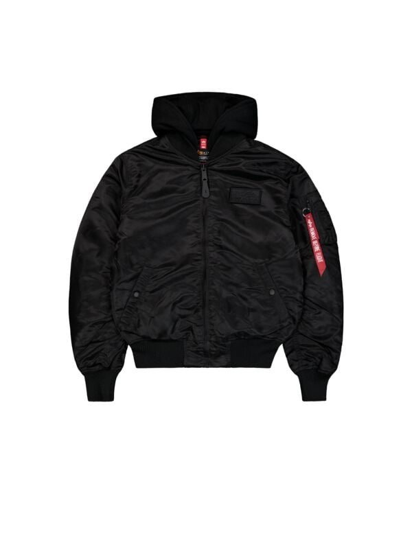 Bomber  de Alpha Industries - MA-1 Zip Hood Backprint - S à 3XL - pour Homme - noir - alpha industries