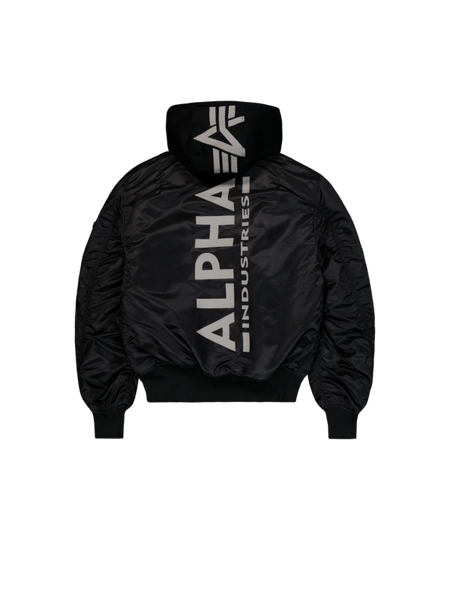 Bomber  de Alpha Industries - MA-1 Zip Hood Backprint - S à 3XL - pour Homme - noir - alpha industries - View 2