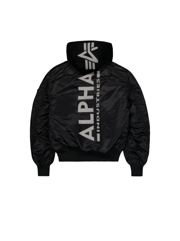 Bomber  de Alpha Industries - MA-1 Zip Hood Backprint - S à 3XL - pour Homme - noir - alpha industries - View 2