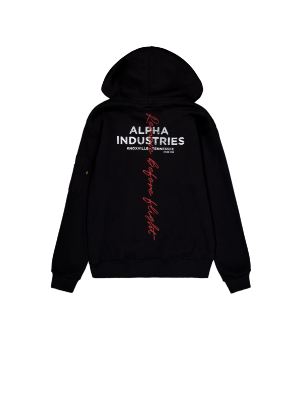 Sweat-shirt à capuche  de Alpha Industries - Signature Backprint Hoodie - S à 3XL - pour Homme - noir - alpha industries - View 2