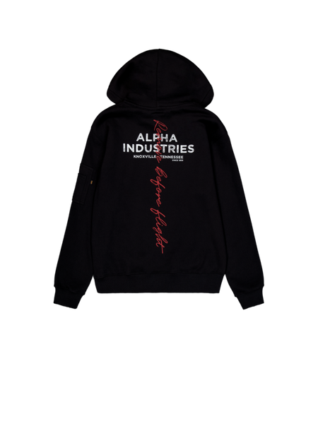 Sweat-shirt à capuche  de Alpha Industries - Signature Backprint Hoodie - S à 3XL - pour Homme - noir - alpha industries - View 2