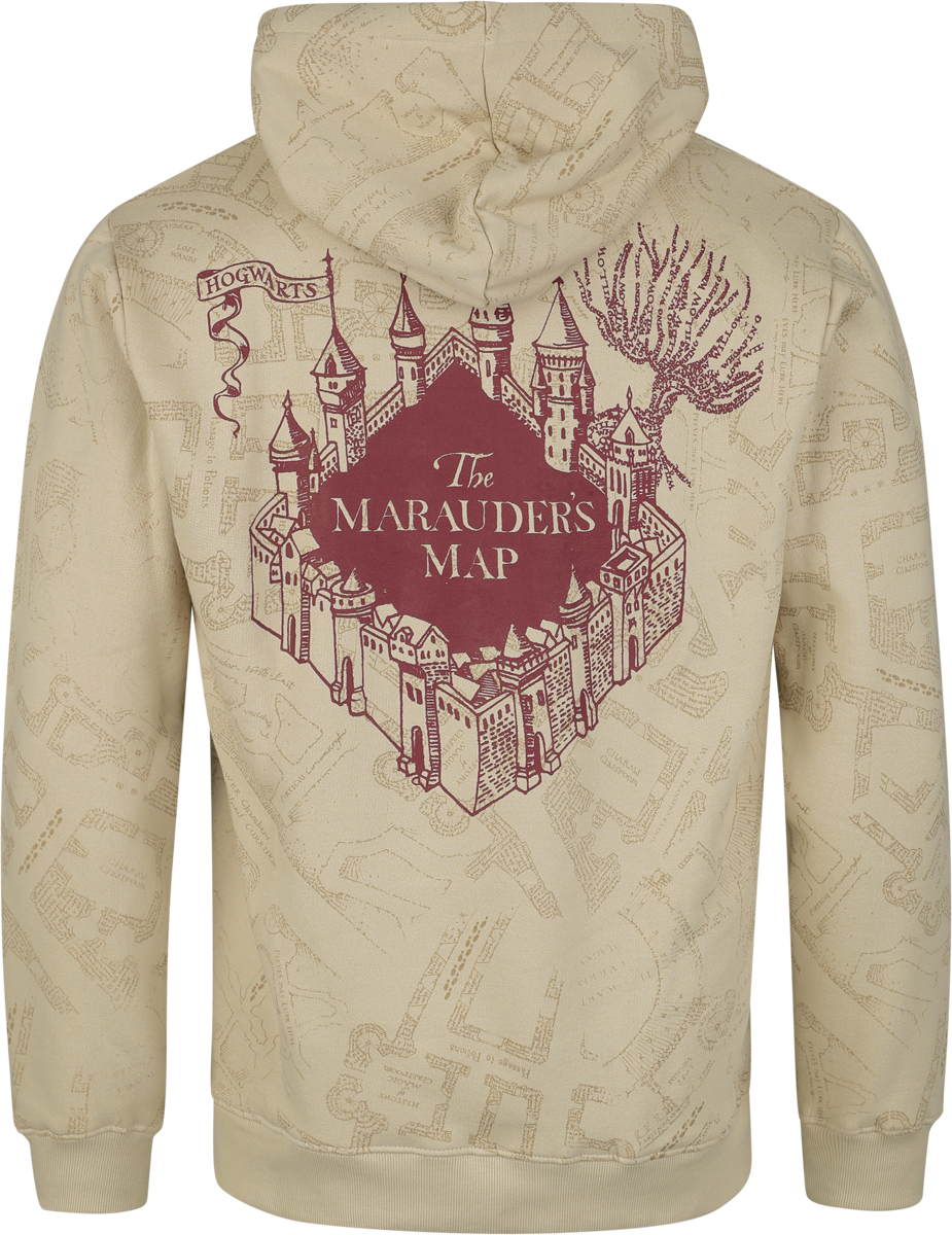 Sweat-shirt à capuche  de Harry Potter - La Carte Du Maraudeur - S à XXL - pour Homme - sable - Harry Potter - View 2