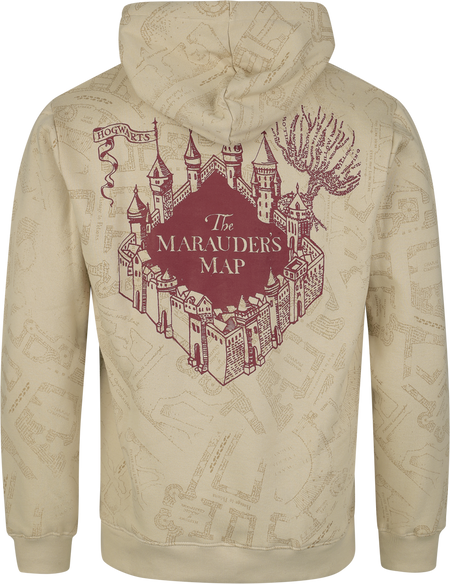 Sweat-shirt à capuche  de Harry Potter - La Carte Du Maraudeur - S à XXL - pour Homme - sable - Harry Potter - View 2