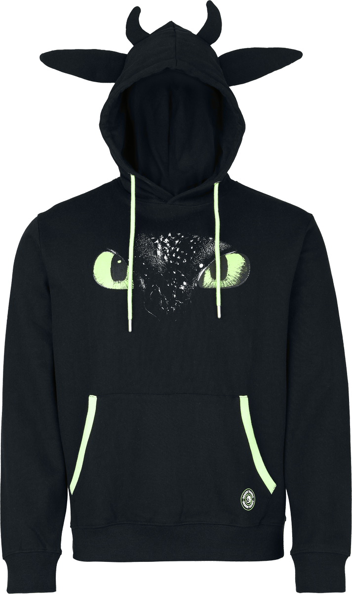 Sweat-shirt à capuche  de Dragons - Dragon Trainer - S à XXL - pour Unisexe - noir - Dragons - View 2