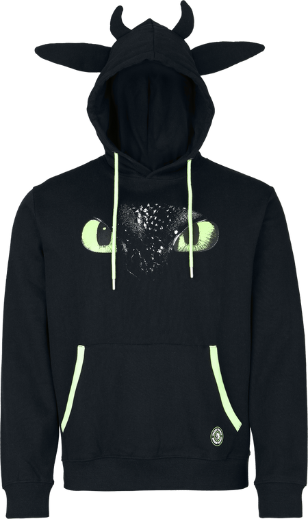 Sweat-shirt à capuche  de Dragons - Dragon Trainer - S à XXL - pour Unisexe - noir - Dragons - View 2