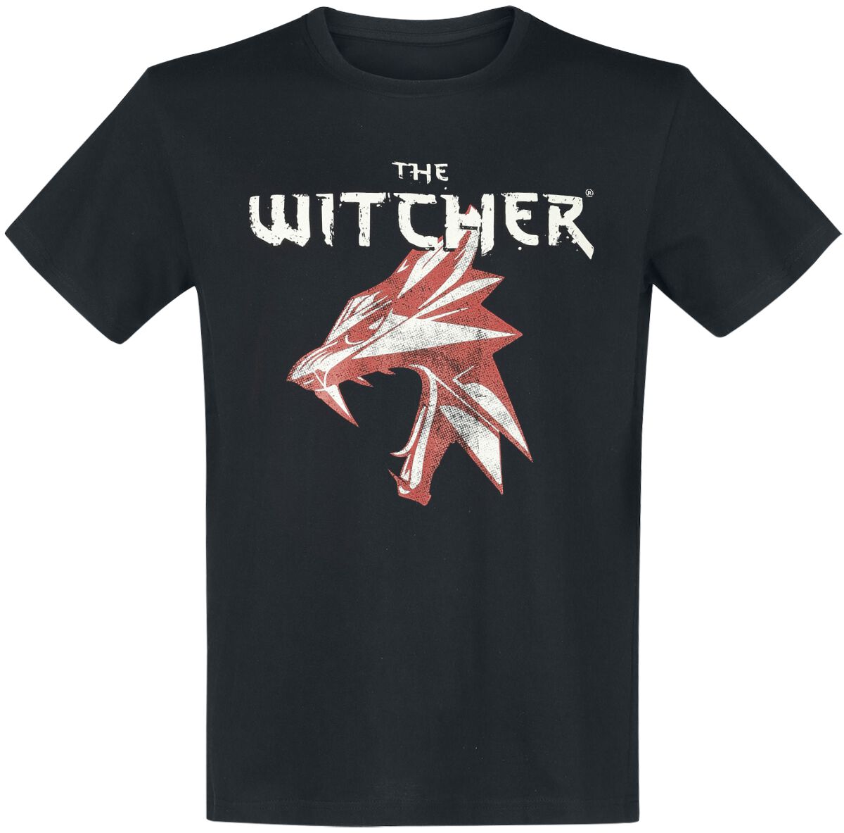 T-Shirt Manches courtes Gaming de The Witcher - Wolf Symbol - S à XXL - pour Homme - noir - The Witcher
