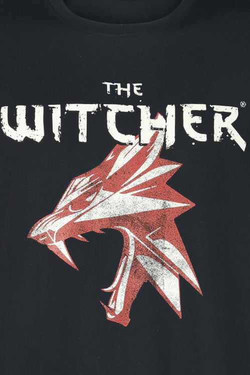T-Shirt Manches courtes Gaming de The Witcher - Wolf Symbol - S à XXL - pour Homme - noir - The Witcher - View 2