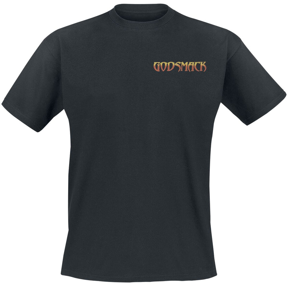T-Shirt Manches courtes  de Godsmack - Vintage Pentacle Flames - S à 5XL - pour Homme - noir - Godsmack