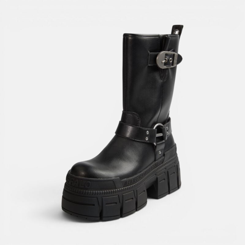 Bottes  de Buffalo - GOSPHER BIKER MID - EU40 - pour Femme - noir - Buffalo