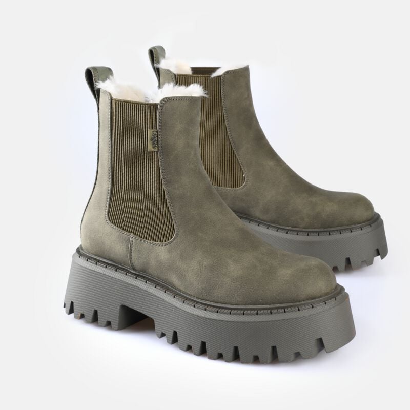 Bottes  de Buffalo - ASPEN BOOT SHORT - EU36 à EU41 - pour Femme - kaki - Buffalo