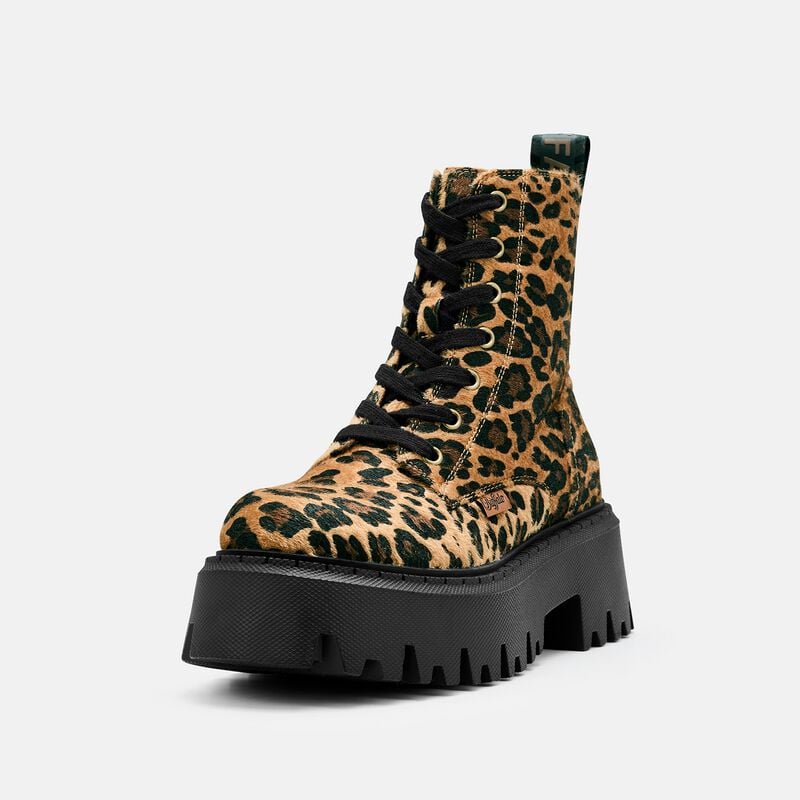 Bottes  de Buffalo - Aspen - Lacé - EU36 à EU41 - pour Femme - léopard - Buffalo