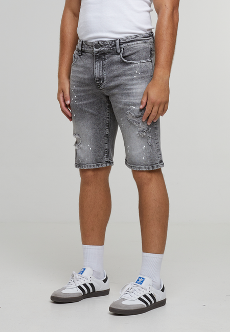 Short  de 2Y Premium - VICTOR RIPPED SLIM FIT SHORTS-WASHED GREY - 29 à 36 - pour Homme - gris - 2Y Premium - View 2