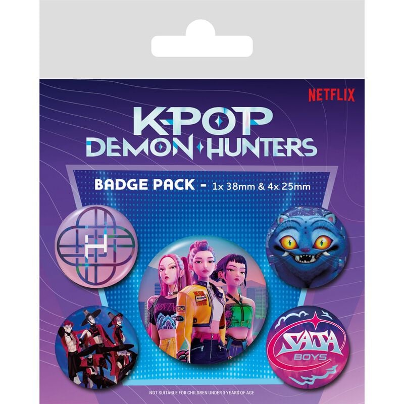 Lot de Badges  de KPop Demon Hunters - Characters - pour Indifférent - multicolore - KPop Demon Hunters