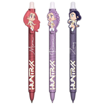 Stylo encre gel  de KPop Demon Hunters - 3 Stylos Gel Effaçables - pour Indifférent - multicolore - KPop Demon Hunters