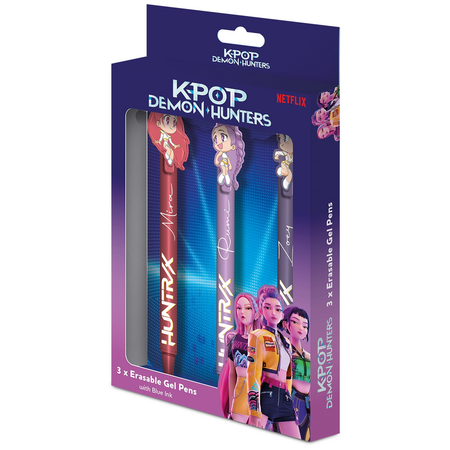 Stylo encre gel  de KPop Demon Hunters - 3 Stylos Gel Effaçables - pour Indifférent - multicolore - KPop Demon Hunters - View 2