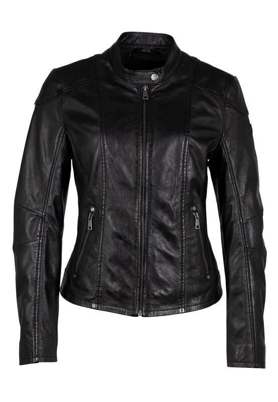 Veste en cuir  de Mauritius - MWKeili - S à 3XL - pour Femme - noir - Mauritius