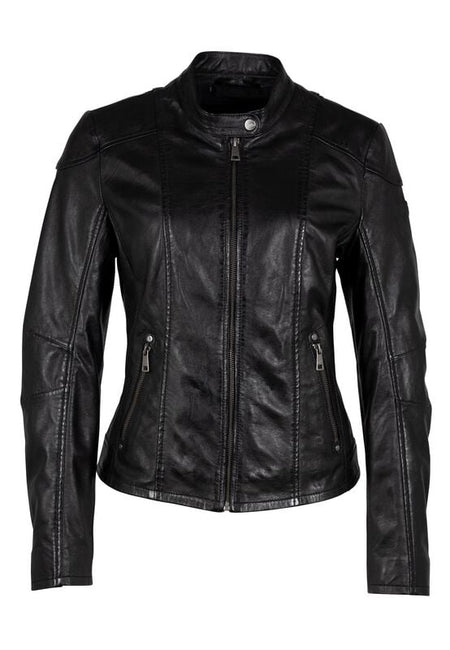 Veste en cuir  de Mauritius - MWKeili - S à 3XL - pour Femme - noir - Mauritius