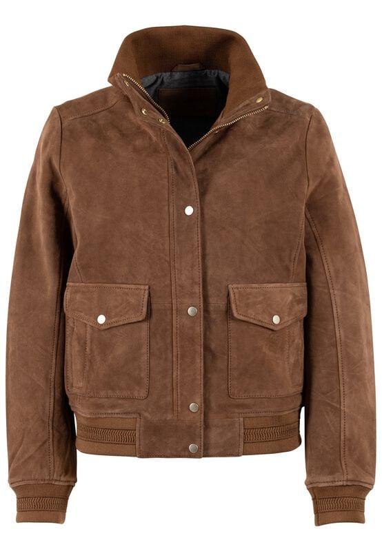 Veste en cuir  de Mauritius - MWDarija - S à 3XL - pour Femme - marron - Mauritius