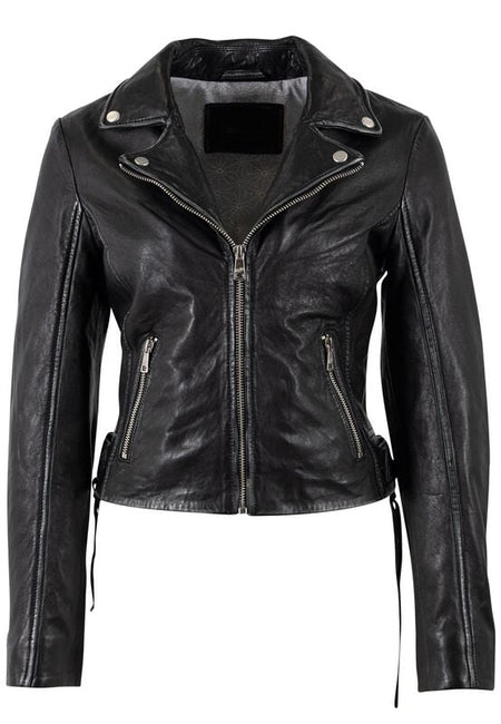 Veste en cuir  de Mauritius - MWBatuh - S à 3XL - pour Femme - noir - Mauritius