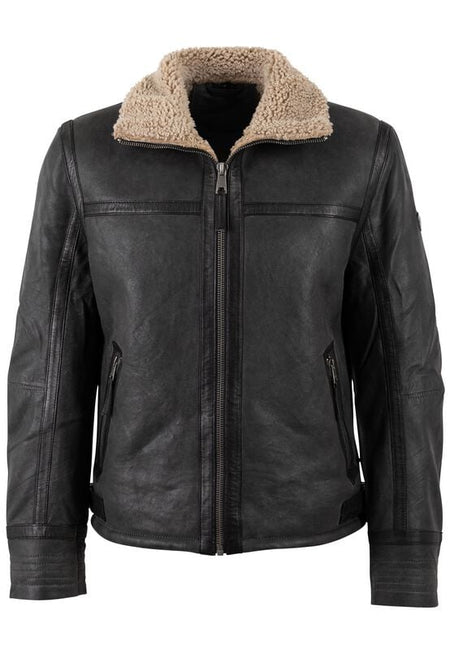 Veste en cuir  de Mauritius - MMArcticon - S à 3XL - pour Homme - anthracite - Mauritius
