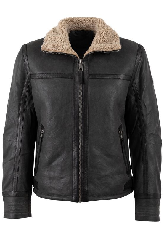 Veste en cuir  de Mauritius - MMArcticon - S à 3XL - pour Homme - anthracite - Mauritius