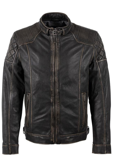Veste en cuir  de Mauritius - MMZeplyn - S à 3XL - pour Homme - noir - Mauritius