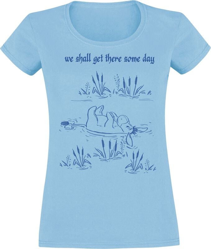 T-Shirt Manches courtes Disney de Winnie L'Ourson - I-Aah - We Shall Get There Some Day - S à XXL - pour Femme - bleu clair - Winnie L'Ourson