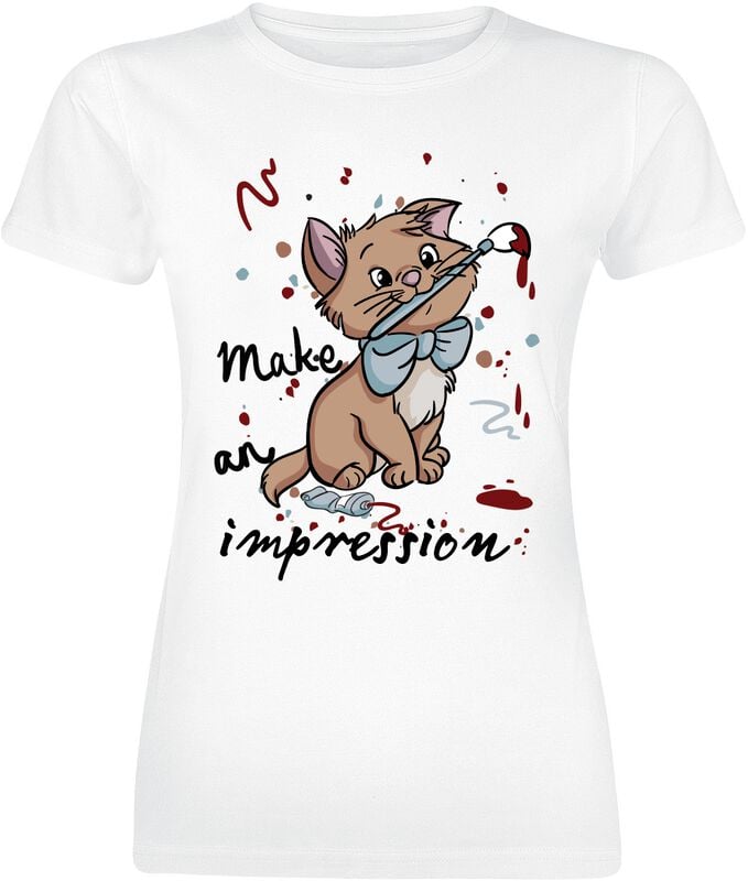 T-Shirt Manches courtes Disney de Les Aristochats - Toulouse Make An Impression - S à 3XL - pour Femme - blanc - Les Aristochats