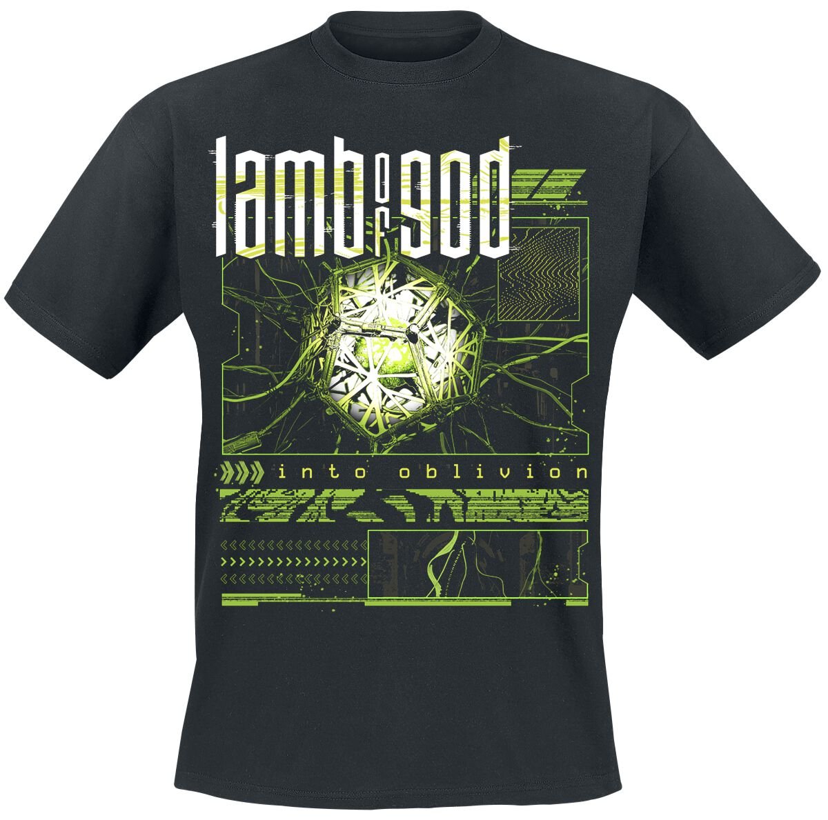 T-Shirt Manches courtes  de Lamb Of God - Into Oblivion Glitch - S à 4XL - pour Homme - noir - Lamb Of God