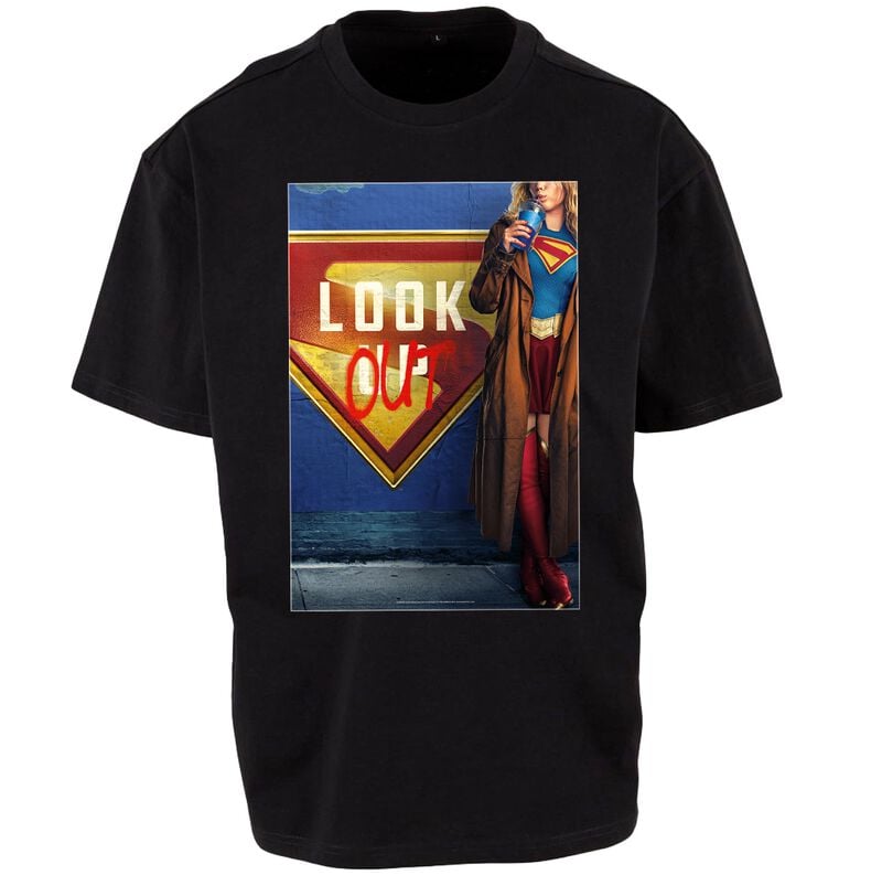 T-Shirt Manches courtes  de Supergirl - Poster Look Out - S à 3XL - pour Homme - noir - Supergirl