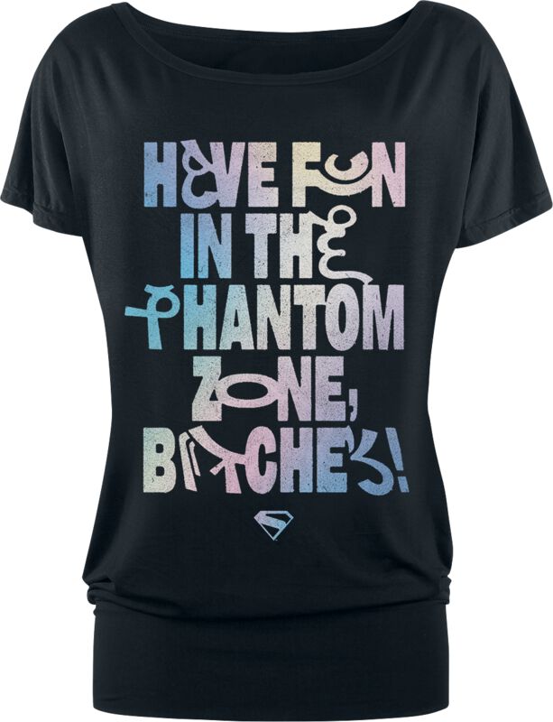 T-Shirt Manches courtes  de Supergirl - Have Fun In The Phantom Zone Bitches - S à XXL - pour Femme - noir - Supergirl