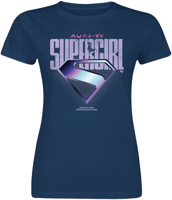 T-Shirt Manches courtes  de Supergirl - Space Is A Bad Neighborhood - S à XXL - pour Femme - marine - Supergirl