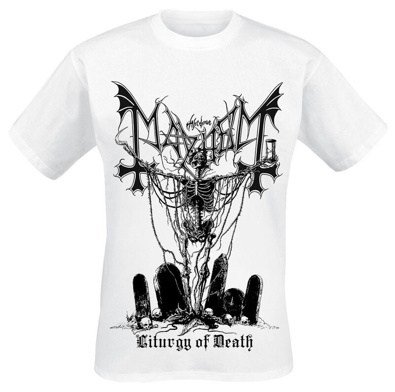 T-Shirt Manches courtes  de Mayhem - Mors Triumphant - S à XXL - pour Homme - blanc - mayhem