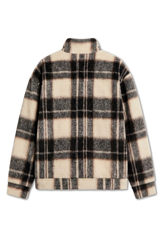 Chemise en flanelle  de Pegador - Teros Furry Flannel Overshirt - S à XXL - pour Homme - noir/beige - Pegador - View 2