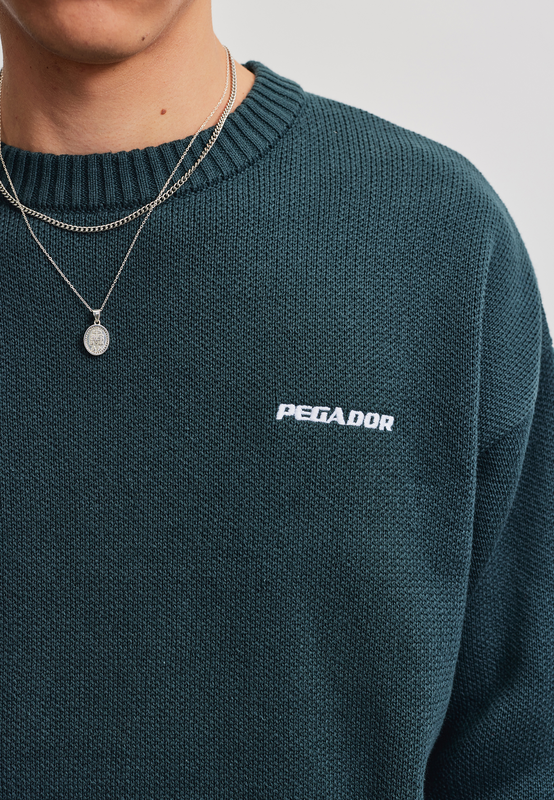 Pull tricoté  de Pegador - Logo Oversized Knit Sweater - S à XXL - pour Homme - vert - Pegador - View 2