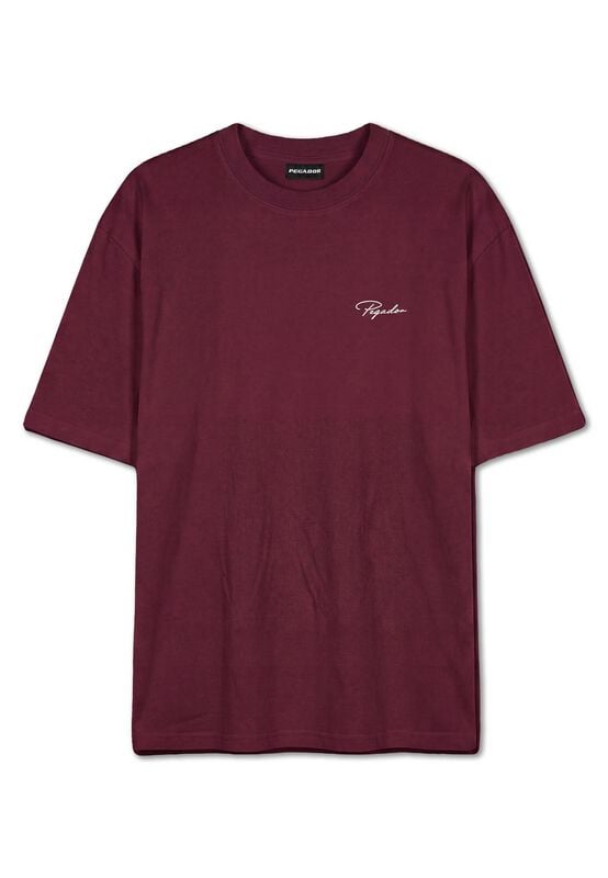 T-Shirt Oversize  de Pegador - Pike Oversized Tee - S à XXL - pour Homme - lie-de-vin - Pegador