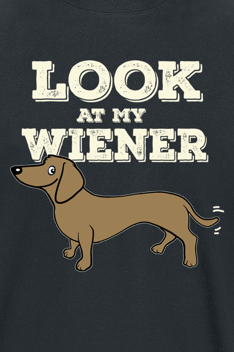 T-Shirt Manches courtes Fun de Tierisch - Look At My Wiener - M à 3XL - pour Homme - noir - Tierisch - View 2