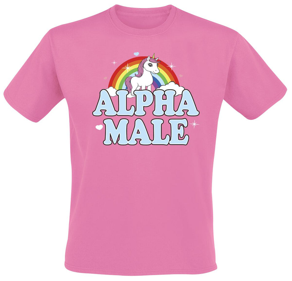 T-Shirt Manches courtes Unicorn de Unicorn - Alpha Male - M à 3XL - pour Homme - rose clair - Unicorn