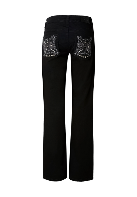 Jean  de 2Y Premium - Sorella-Mid-Rise Boot-Black - W30L32 à W31L32 - pour Femme - noir - 2Y Premium - View 2