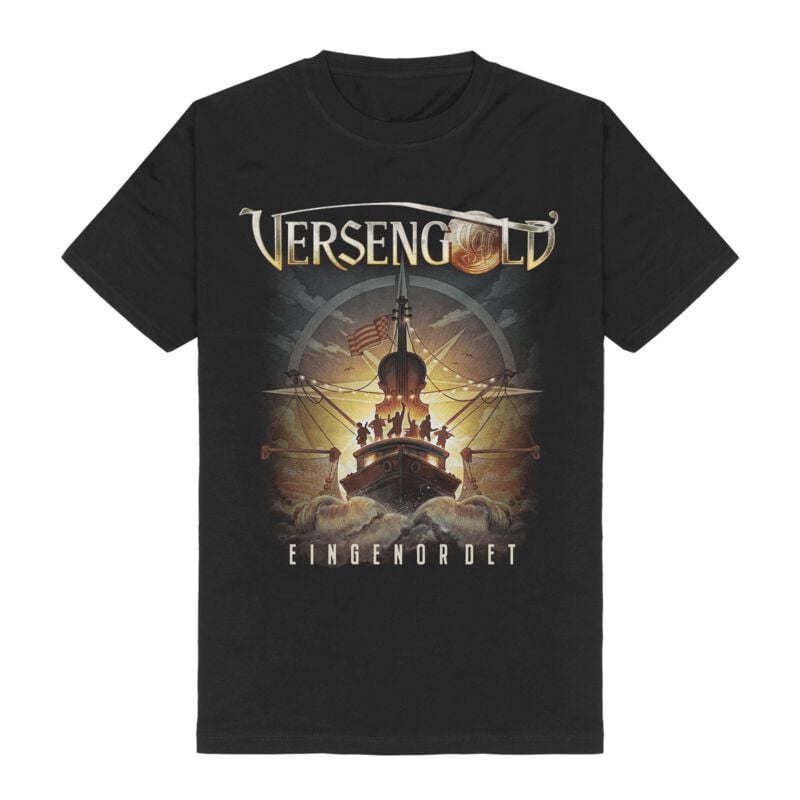 T-Shirt Manches courtes  de Versengold - Eingenordet Cover - S à 3XL - pour Homme - noir - Versengold