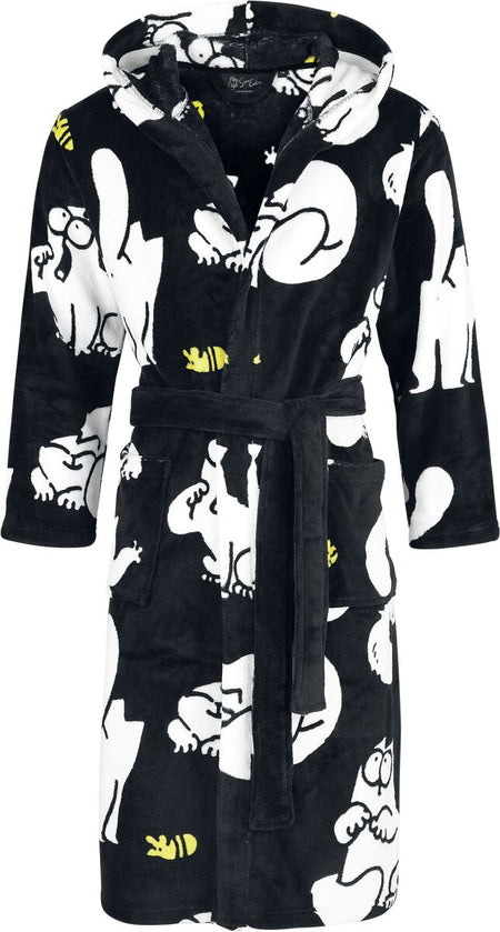 Robe de Chambre  de Simon's Cat - Chat - S-M à XXL-3XL - pour Unisexe - noir - Simon's Cat