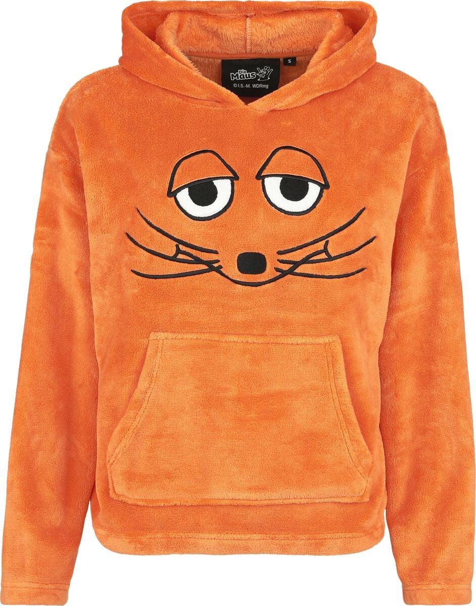 Sweat-shirt à capuche  de Die Sendung mit der Maus - Souris - S à XXL - pour Femme - orange - Die Sendung mit der Maus