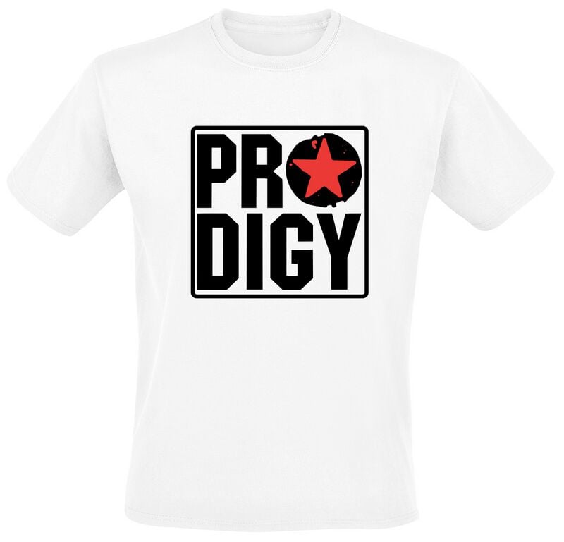 T-Shirt Manches courtes  de The Prodigy - Red Star - S à 3XL - pour Homme - blanc - The Prodigy