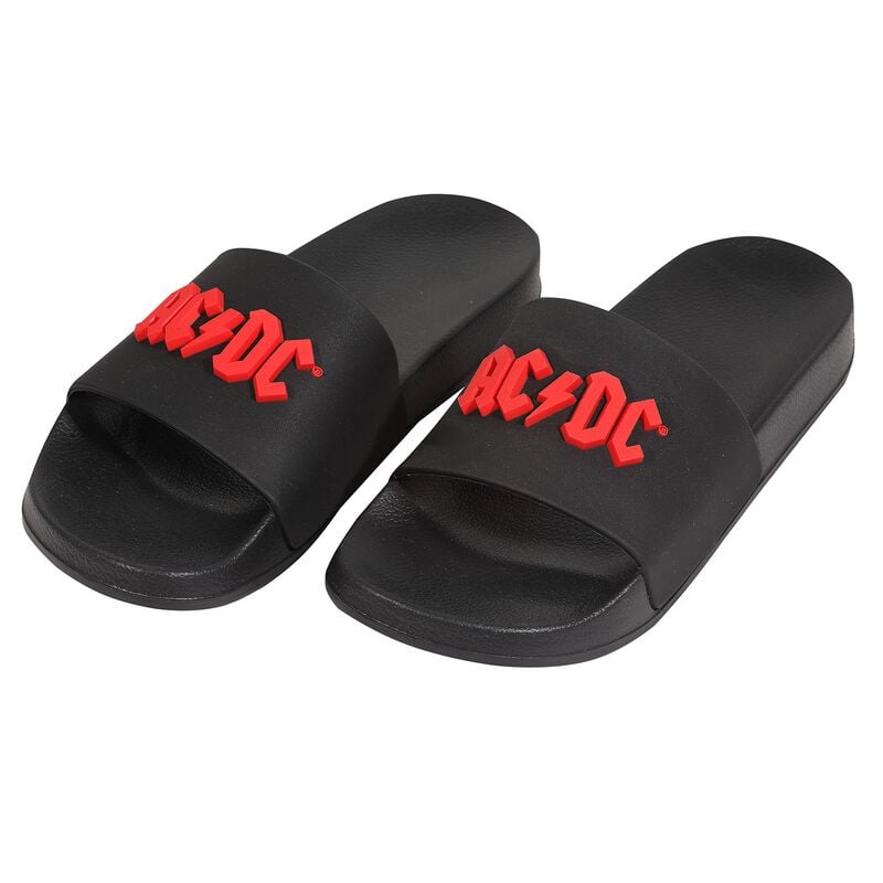 Tongs  de AC/DC - Slippers - EU38-39 à EU 44-45 - pour Homme - noir - AC/DC