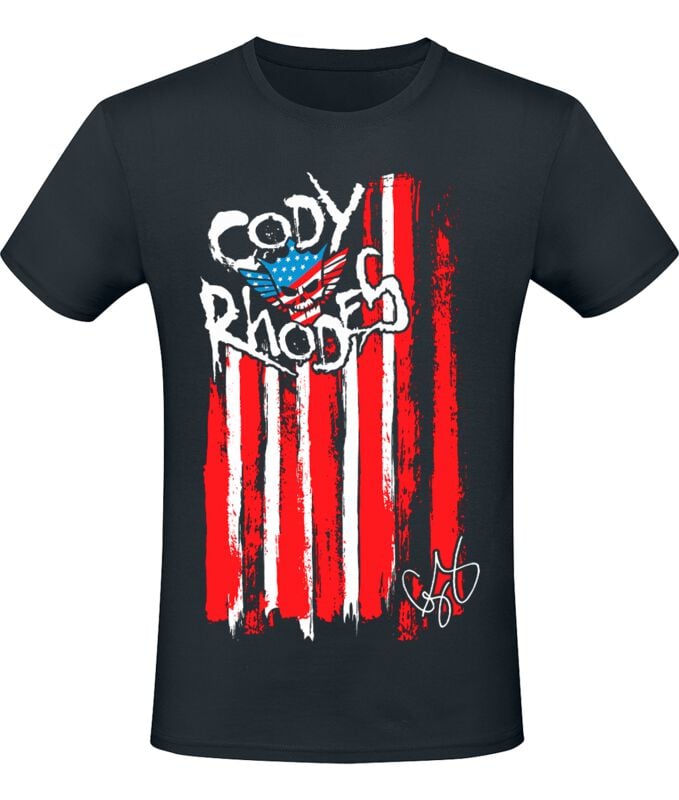 T-Shirt Manches courtes  de WWE - Cody Flag - S à XXL - pour Homme - noir - WWE