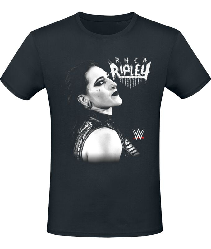 T-Shirt Manches courtes  de WWE - Rhea Ripley - Faded Photo - S à XXL - pour Homme - noir - WWE