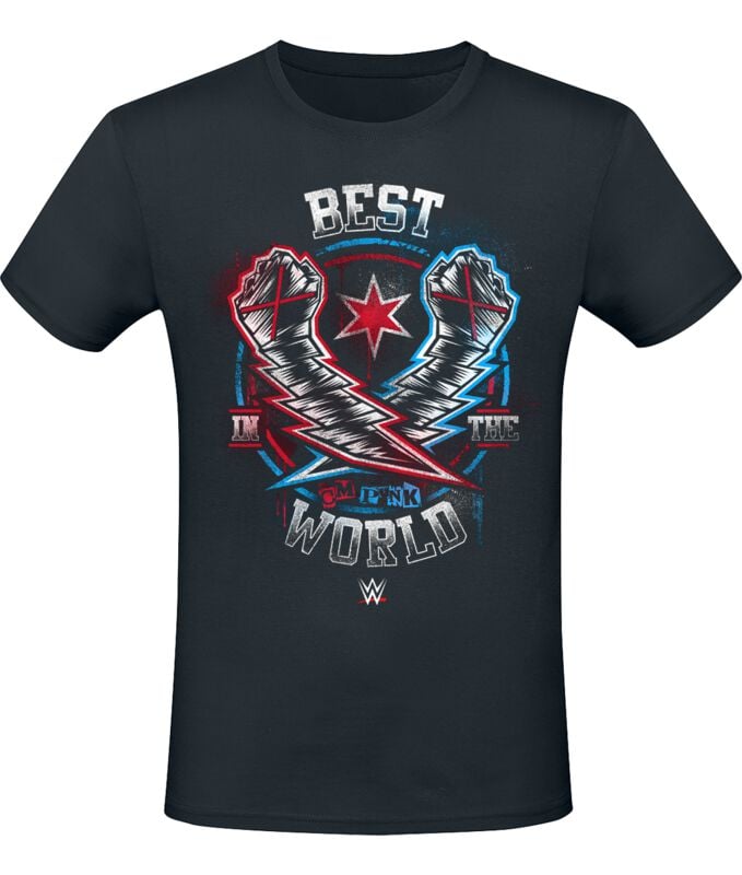 T-Shirt Manches courtes  de WWE - CM Punk - Best In The World - S à XL - pour Homme - noir - WWE