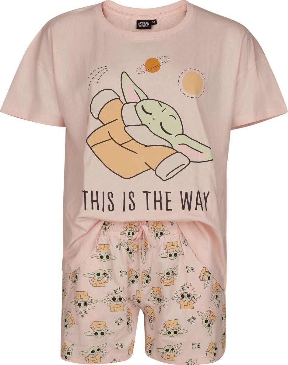 Pyjama Disney de Star Wars - The Mandalorian - This Is The Way - S à XXL - pour Femme - rose clair - Star Wars
