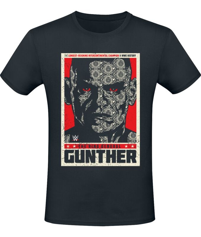 T-Shirt Manches courtes  de WWE - GUNTHER - S à XXL - pour Homme - noir - WWE